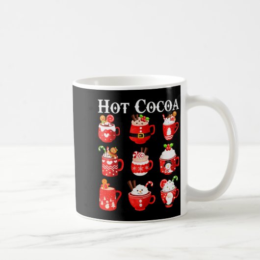 Funny Hot Cocoa Santa Elf C Merry Christmas Pajama Kaffeetasse (Rechts)