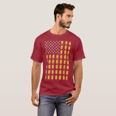 Funny Hot Dog American Flag Frankfurter Men T-Shirt (Vorne ganz)