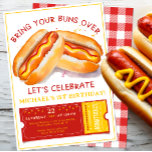 Funny Hot Dog Cookout Geburtstagsparty Einladung<br><div class="desc">Funny Hot Dog Cookout Geburtstagsparty Einladung</div>