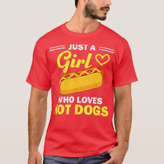 Funny Hot Dog Design für Frauen Mädchen Hot Dog Lo T-Shirt