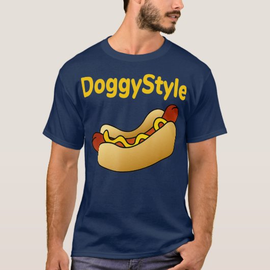 Funny Hot Dog Doggystyle Comic T-Shirt (Vorderseite)