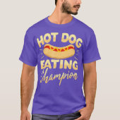 Funny Hot Dog Eating Champion T-Shirt (Vorderseite)