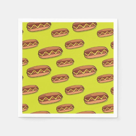 Funny Hot Dog Food Design Serviette (Vorderseite)