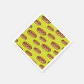 Funny Hot Dog Food Design Serviette (Ecke)