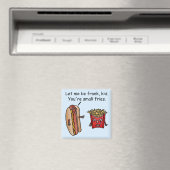 Funny Hot Dog French Fries Food Pun Magnet (In Situ (Geschirrspüler))
