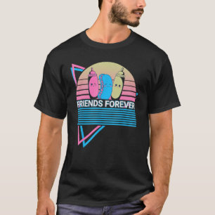 Funny Hot Dog Hotdog Retro Freunde für immer T-Shirt