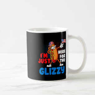 Funny Hot Dog Ich bin gerade hier für den glänzend Kaffeetasse