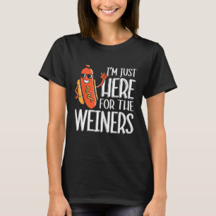 Funny Hot Dog Ich bin nur hier für die Dackeln Sau T-Shirt
