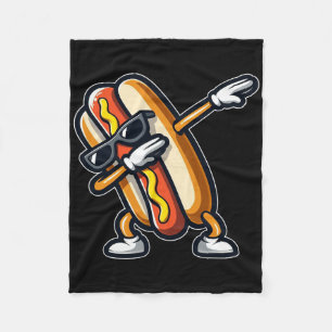 Funny Hot Dog Lover Hotdog Dab Dancing Feinschmeck Fleecedecke