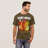 Funny Hot Dog Mustard Ketchup Lover Geschenkfreund T-Shirt (Vorne ganz)