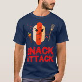 Funny Hot Dog Snack Attack Food Snacks T-Shirt (Vorderseite)