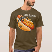 Funny Hot Dog Sprichwort Sup Dawg Hotdog Lover T-Shirt (Vorderseite)