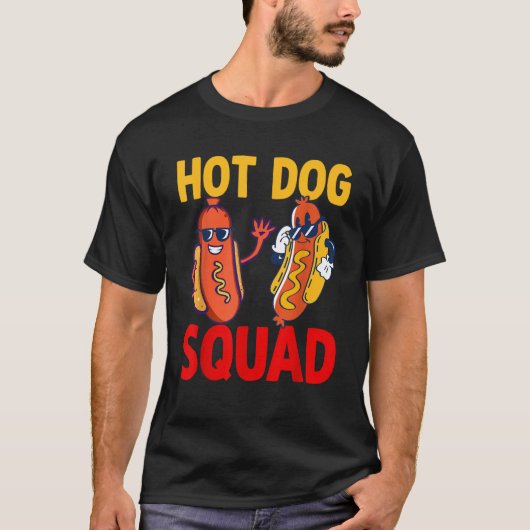 Funny Hot Dog Squad Hot Dog T-Shirt (Vorderseite)