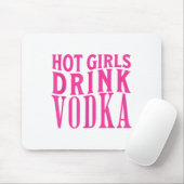 Funny Hot Girls Drink Vodka Betrunken Drink Wein B Mousepad (Mit Mouse)