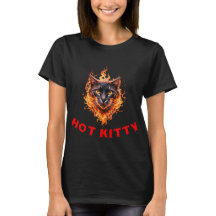Funny Hot Kitty Cat Gesicht in Flammen