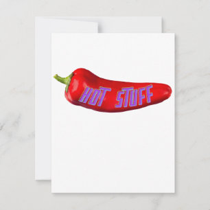 Funny Hot Stuff Red Chili Pepper Feiertagskarte