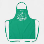Funny Hot Stuff Typografy Dark Green Schürze (Vorderseite)