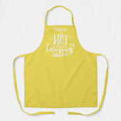 Funny Hot Stuff Typografy Yellow Schürze (Vorderseite)