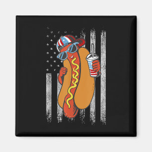 Funny Hotdog 4. Juli American Flag Hotdog 4. Juli Magnet