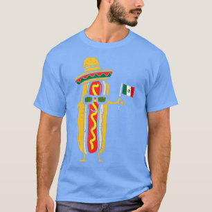 Funny Hotdog mexikanische Flagge Cinco De Mayo Mex T-Shirt