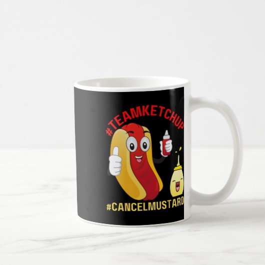 Funny Hotdog Team Ketchup Lover Fun Grillen Hotdog Kaffeetasse (Rechts)