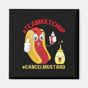Funny Hotdog Team Ketchup Lover Fun Grillen Hotdog Magnet