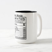 Funny House Music Nutrities Fakten Zwei-Tone-Coff Zweifarbige Tasse (VorderseiteRechts)