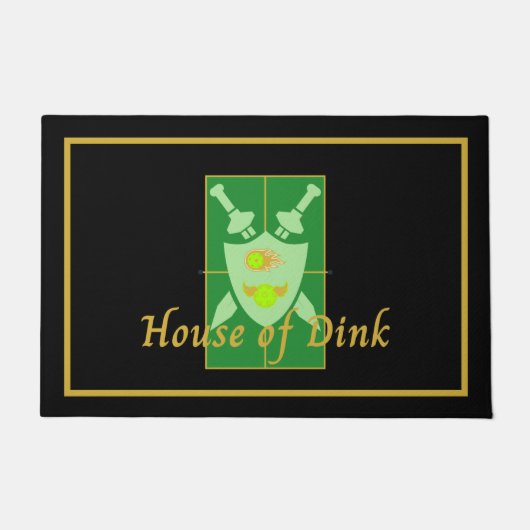 Funny House of Dink Pickleball Wappen Fußmatte (Vorderseite)