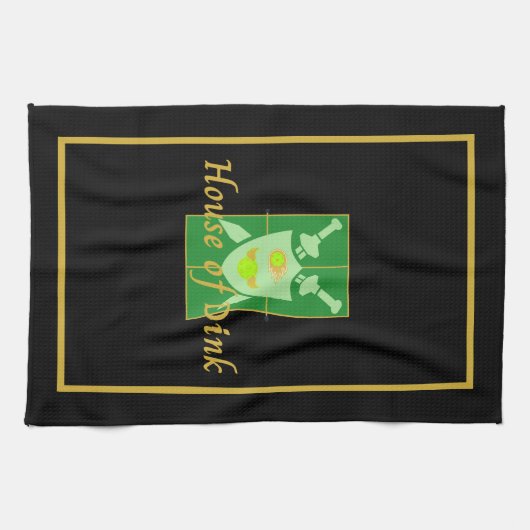Funny House of Dink Pickleball Wappen Geschirrtuch (Horizontal)