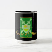 Funny House of Dink Pickleball Wappen Zweifarbige Tasse (Mittel)