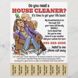 Funny Housecleaning Service Zuhause Housekeeper Pr Flyer