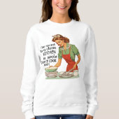 Funny Housefrau Retro Kitchen Vintag Style Sweatshirt (Vorderseite)
