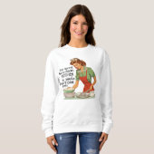 Funny Housefrau Retro Kitchen Vintag Style Sweatshirt (Vorne ganz)