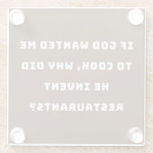 Funny Housefrau Zitat, ich hasste Kochen lustig Glasuntersetzer (Rückseite)