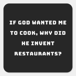 Funny Housefrau Zitat, ich hasste Kochen lustig Quadratischer Aufkleber
