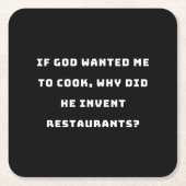 Funny Housefrau Zitat, ich hasste Kochen lustig Rechteckiger Pappuntersetzer (Vorderseite)