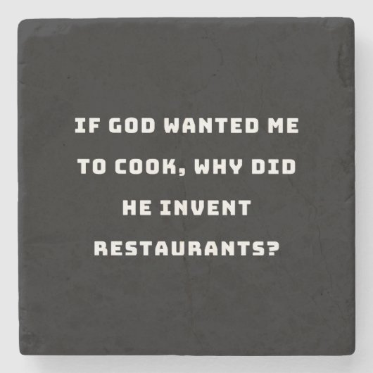 Funny Housefrau Zitat, ich hasste Kochen lustig Steinuntersetzer (Vorderseite)