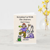 Funny Housekeepers Day Grußkarte Karte (Gelbe Blume)