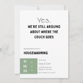 Funny Housewarming Invitation • Couch Quote Design Einladung (Vorderseite)