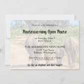 Funny Housewärming Open House Elephants bewegt Einladung (Rückseite)