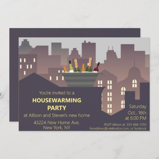 Funny Housewarming Party Design Einladung (Vorne/Hinten)