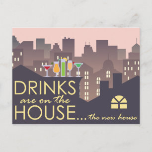 Funny Housewarming Party Design Postkarte