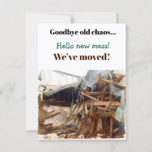 Funny Housewarming Party Einladung Moving Postkarte