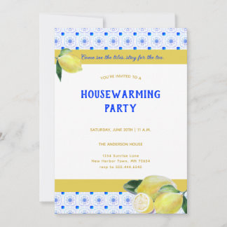 Funny Housewärming Tee Party Boho Lemons Humorvoll Einladung