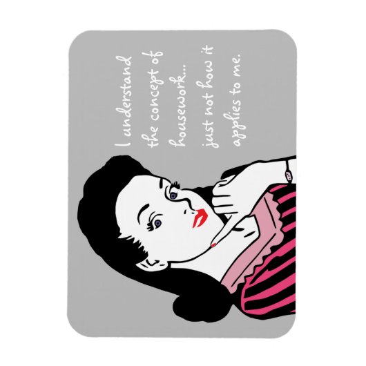 Funny Housework Concept Magnet (Vertikal)