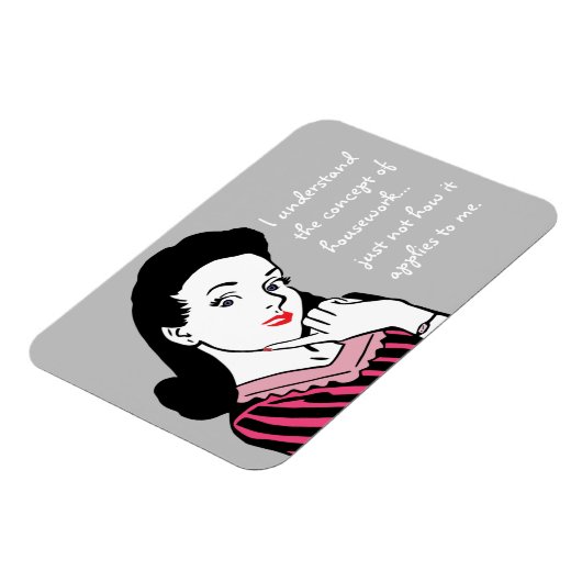 Funny Housework Concept Magnet (Linke Seite)