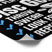 Funny How To Play Disc Golf  Poster (Ecke)