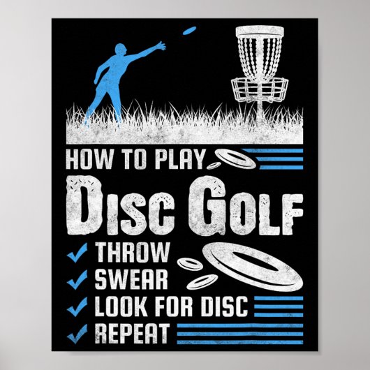 Funny How To Play Disc Golf  Poster (Vorne)