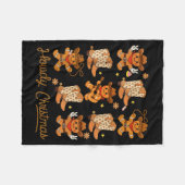 Funny Howdy Christmas Gingerbread Cowboy Rodeo Wes Fleecedecke (Vorderseite (Horizontal))