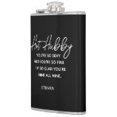 Funny Hubby Husband Romantisches Gedicht Personali Flachmann (Links)